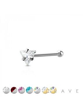 Triangle Nose Bone Stud Surgical Steel